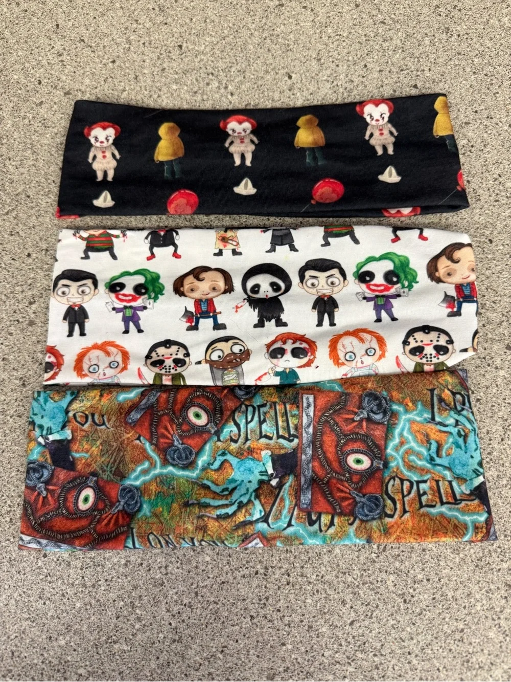 Horror-Themed Twist Headband Set – Set of 3